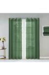 Dainty Home Set Of 2 Sheer Curtain Panels In Green