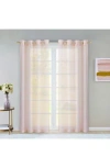 Dainty Home Set Of 2 Sheer Curtain Panels In Pink