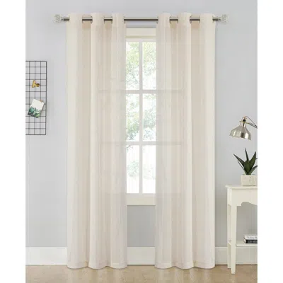 Dainty Home Set Of 2 Sheer Curtain Panels In Sand