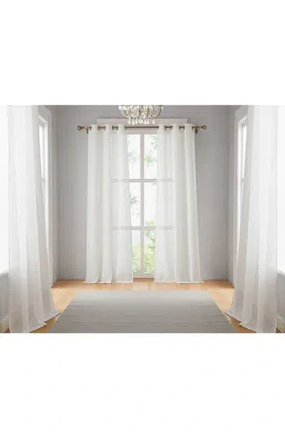 Dainty Home Set Of 4 Sheer Curtain Panels In White
