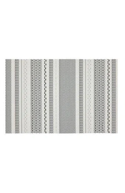Dainty Home Set Of 6 Vinyl Placemats In Aztec Design Glitter Black