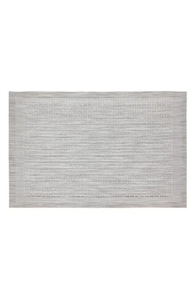 Dainty Home Set Of 6 Vinyl Placemats In Border Design Silver