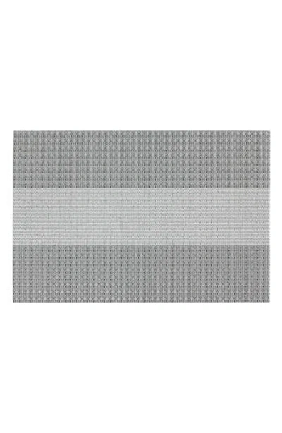 Dainty Home Set Of 6 Vinyl Placemats In Center Stripe Sparkles Silver