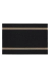 Dainty Home Set Of 6 Vinyl Placemats In Chevron Gold Border Black