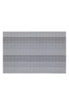 Dainty Home Set Of 6 Vinyl Placemats In Striped Silver