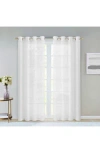 Dainty Home Sheer Set Of 2 Panel Curtains In White