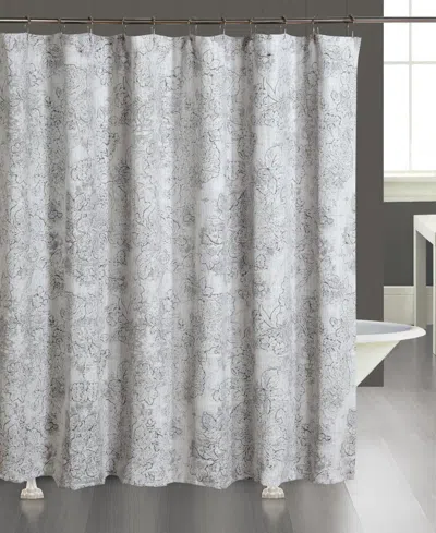 Dainty Home Shelly Shower Curtain, 72" X 72" In Gray