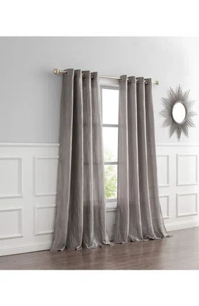 Dainty Home Single Sheer Panel Curtain In Gray