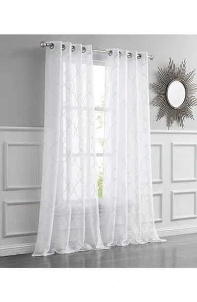Dainty Home Single Sheer Panel Curtain In White