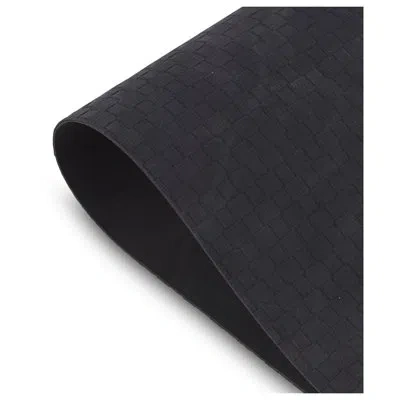 Dainty Home Sorento Vegan Leather Reversible Pattern To Solid 12" X 18" Rectangular Placemat Set In Sorento Black