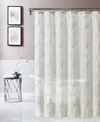 Dainty Home Stella Chenille Embroidederd Shower Curtain, 70" X 72" In Linen,linen
