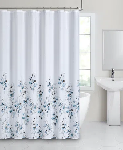 Dainty Home Sweet Garden Shower Curtain, 70" X 72" In Blue
