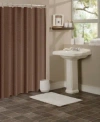 Dainty Home Waffle Weaved Shower Curtain Bedding In Brown