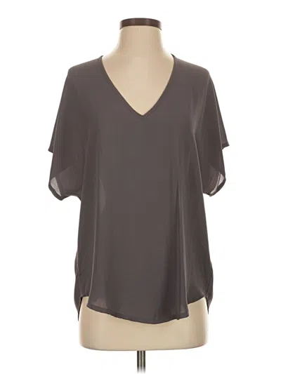 Pre-owned Dainty Hooligan Short Sleeve Blouse In Gray