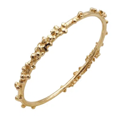 Dainty London Women's Dainty Gold Grain Bangle