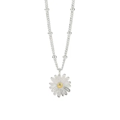 Dainty London Women's Dainty Silver Daisy Bracelet