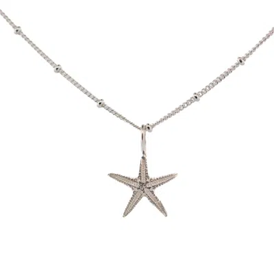 Dainty London Women's Dainty Silver Starfish Necklace