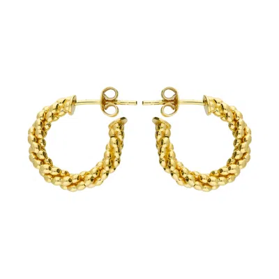 Dainty London Women's Gold Barnacle Huggie Hoop Earrings