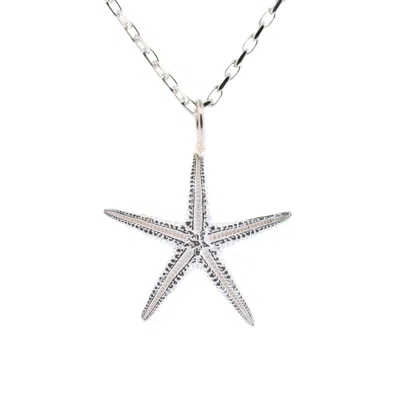 Dainty London Women's Maxi Silver Starfish Necklace