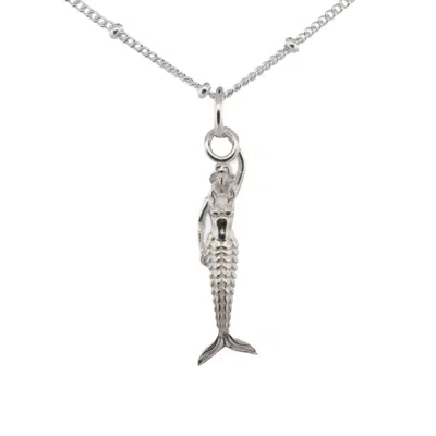 Dainty London Women's Mini Mermaid Silver Necklace - Zennor
