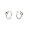 Dainty London Women's Silver Sailors Knot Hoops In Metallic
