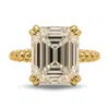 Dainty London Women's Solid Gold Luxury Moissanite Gemstone Ring -  Merrow In Gold