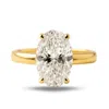 Dainty London Women's Statement Gold Oval Diamond Ring - The Nadira Ring In Gold