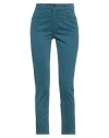 Dairesy Woman Jeans Deep Teal Size 4 Cotton, Elastane In Green