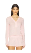 Dairy Boy Pointelle Sleep Top In Blush