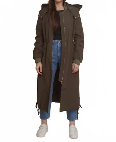 Daisy Alexa Water Resistant Jacket In Olive In Brown
