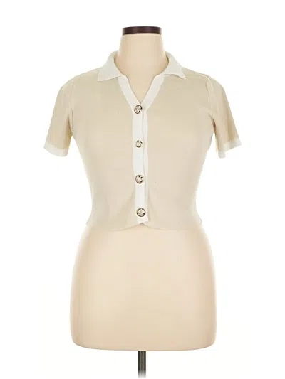 Pre-owned Daisy Cardigan Sweater In White