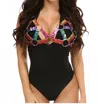 Daisy Corsets Rainbow Glitter Strappy Bra Top In Multi In Multi