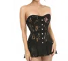 Daisy Corsets Sheer Lace Corset Dress In Black In Black