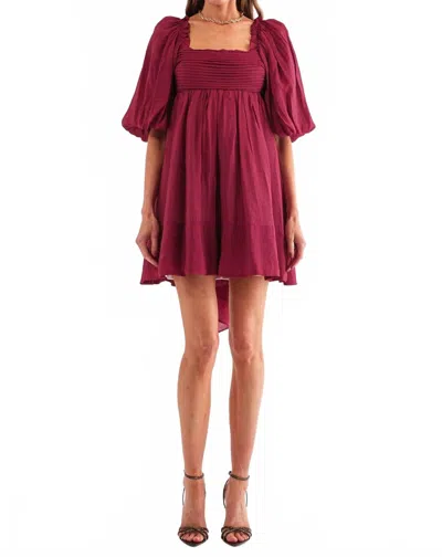 Daisy Courtney Mini Dress In Cognac In Green