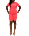 Daisy Daytime Royal Short Set In Coral In Pink