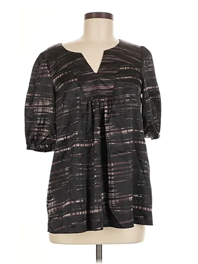 Pre-owned Daisy Fuentes 3/4 Sleeve Blouse In Black