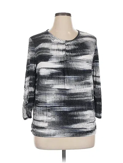 Pre-owned Daisy Fuentes 3/4 Sleeve T-shirt In Silver