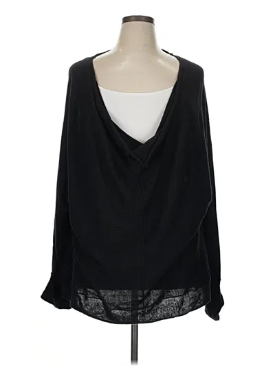 Pre-owned Daisy Fuentes 3/4 Sleeve T-shirt In Black
