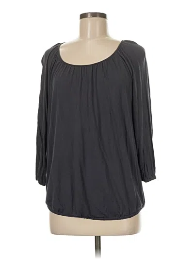 Pre-owned Daisy Fuentes 3/4 Sleeve T-shirt In Gray