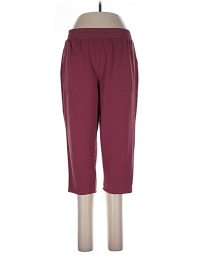 Pre-owned Daisy Fuentes Active Pants In Burgundy