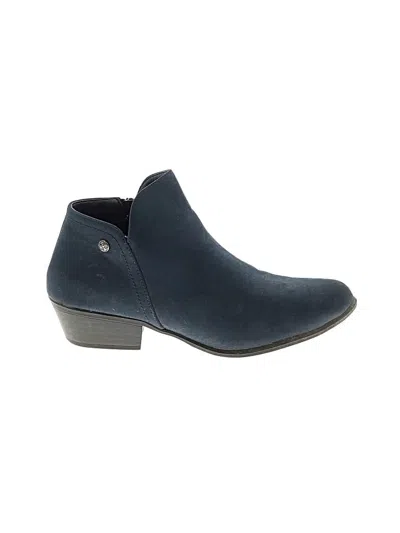 Pre-owned Daisy Fuentes Ankle Boots In Blue