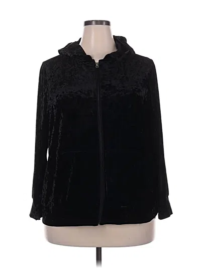 Pre-owned Daisy Fuentes Cardigan Sweater In Black