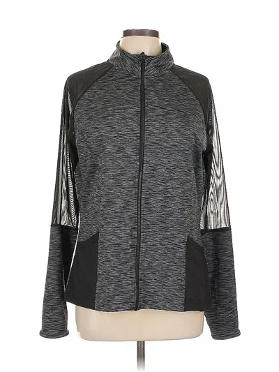 Pre-owned Daisy Fuentes Cardigan Sweater In Gray