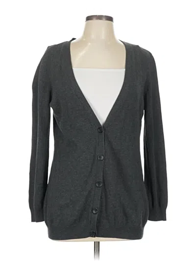 Pre-owned Daisy Fuentes Cardigan Sweater In Gray