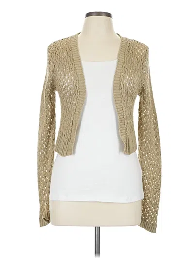 Pre-owned Daisy Fuentes Cardigan Sweater In Tan