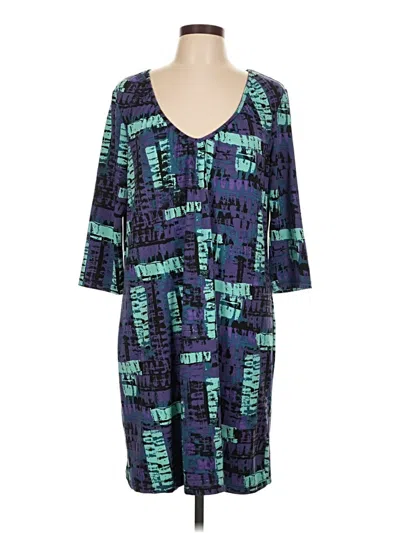 Pre-owned Daisy Fuentes Casual Dress In Blue