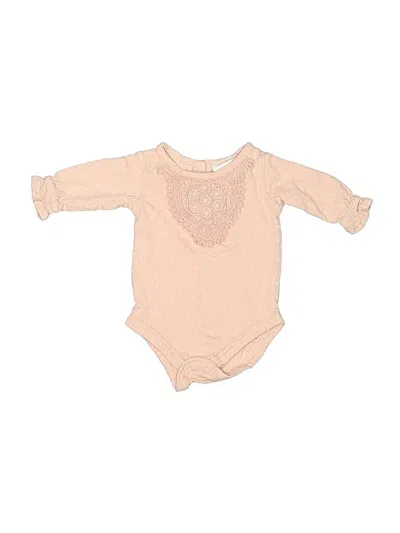 Pre-owned Daisy Fuentes Babies' Long Sleeve Onesie In Brown