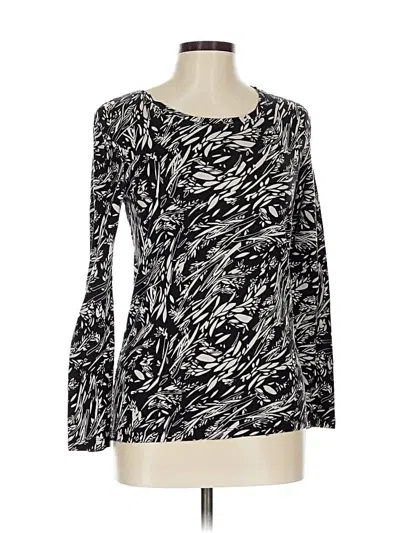 Pre-owned Daisy Fuentes Long Sleeve T-shirt In Black