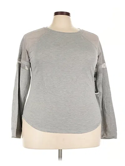 Pre-owned Daisy Fuentes Long Sleeve T-shirt In Gray