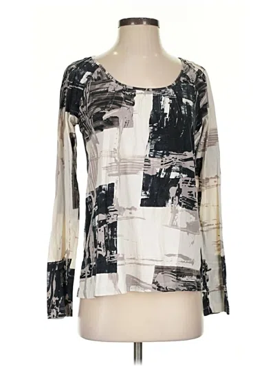 Pre-owned Daisy Fuentes Long Sleeve T-shirt In White